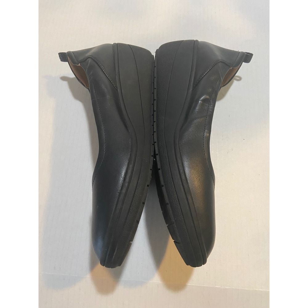Vionic Black Leather Wedge Jacey Womens Size 10 Comfort Orthotic Shoes - Picture 8 of 10